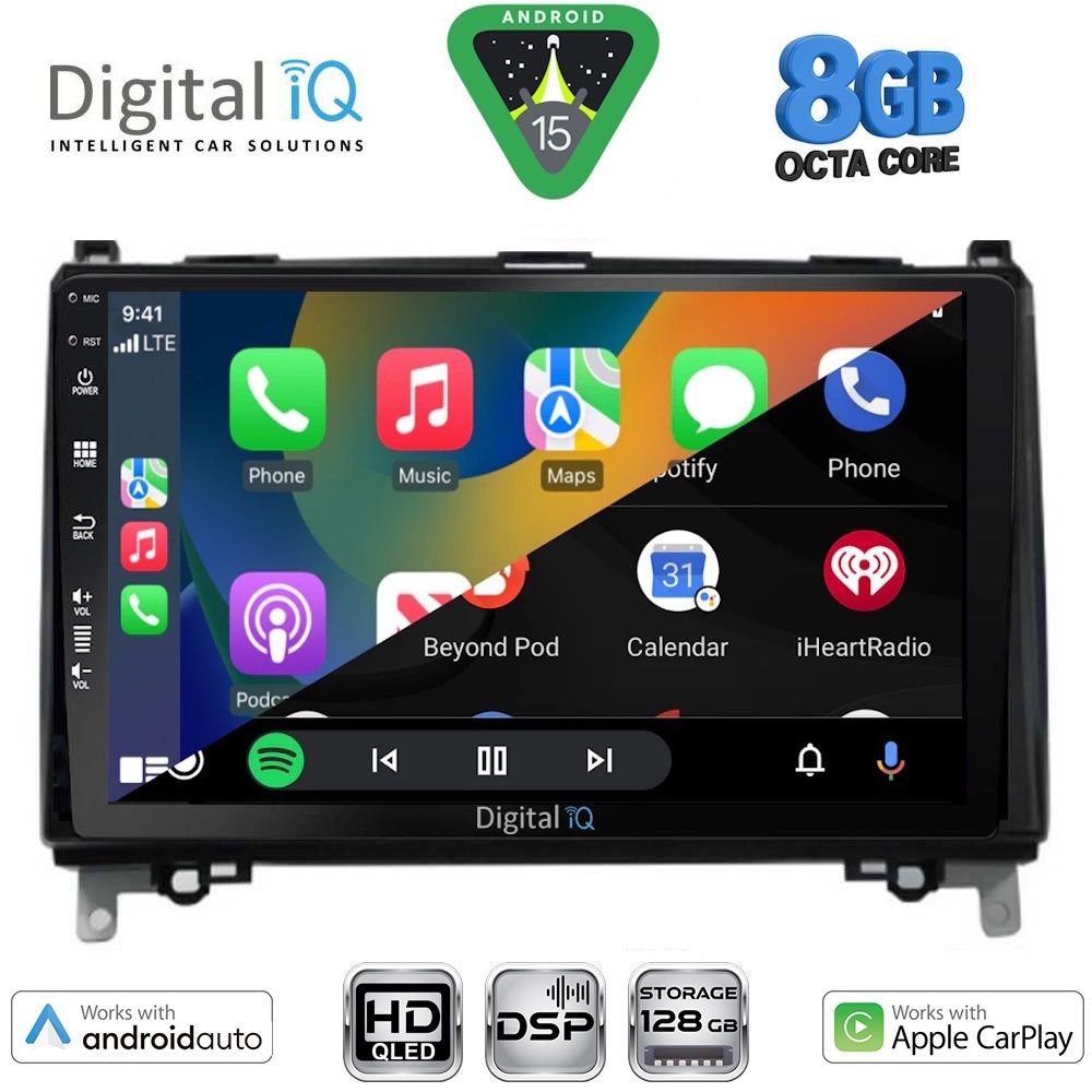 DIGITAL IQ BXF 18400_CPAA (9inc) MULTIMEDIA TABLET for MERCEDES A – B -SPRINTER – VITO mod. 2007-2019 DIGITAL IQ BXF 18400_CPAA (9inc) MULTIMEDIA TABLET for MERCEDES A – B -SPRINTER – VITO mod. 2007-2019