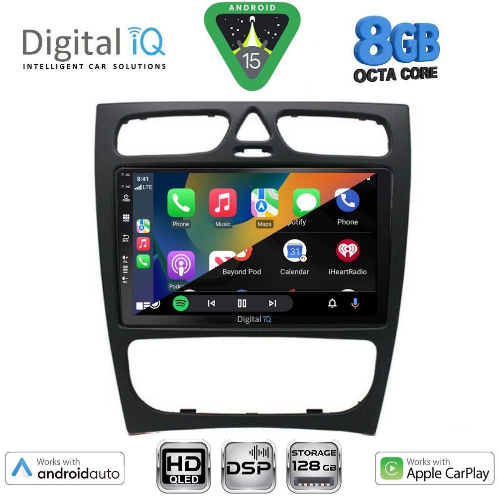 DIGITAL IQ BXF 18402_CPAA (9inc) MULTIMEDIA TABLET for MERCEDES C (W203) mod. 1999-2004 DIGITAL IQ BXF 18402_CPAA (9inc) MULTIMEDIA TABLET for MERCEDES C (W203) mod. 1999-2004