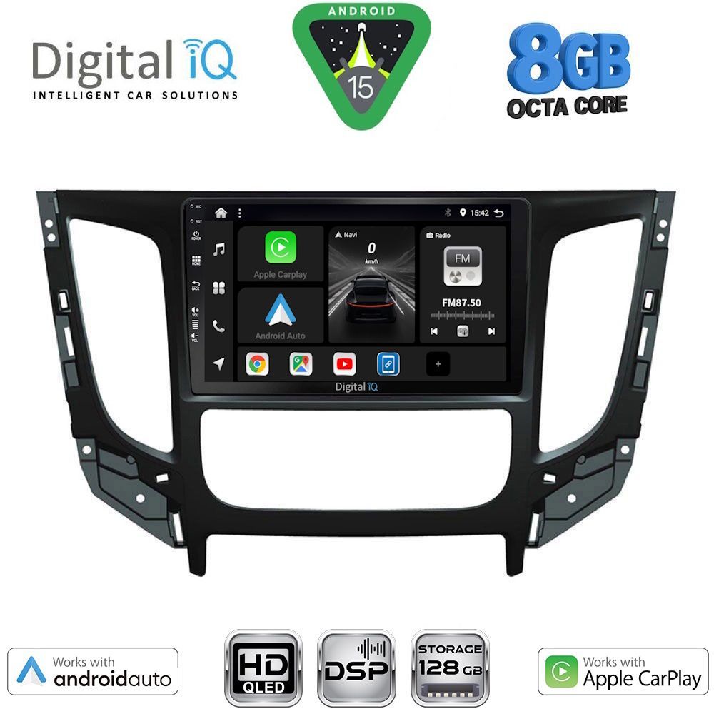 DIGITAL IQ BXF 18437_CPAA CLIMA (9inc) MULTIMEDIA TABLET for MITSUBISHI L200 mod. 2015-2019 with CLIMA DIGITAL IQ BXF 18437_CPAA CLIMA (9inc) MULTIMEDIA TABLET for MITSUBISHI L200 mod. 2015-2019 with CLIMA