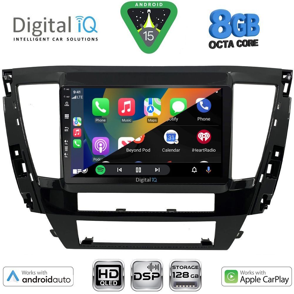 DIGITAL IQ BXF 18447S_CPAA (9inc) MULTIMEDIA TABLET for MITSUBISHI PAJERO SPORT mod. 2020-2026 DIGITAL IQ BXF 18447S_CPAA (9inc) MULTIMEDIA TABLET for MITSUBISHI PAJERO SPORT mod. 2020-2026