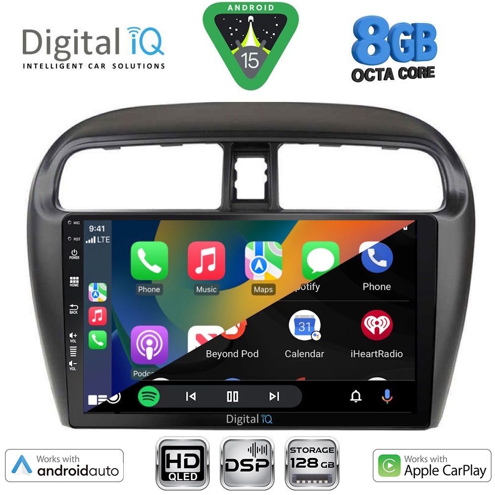 DIGITAL IQ BXF 18448_CPAA (9inc) MULTIMEDIA TABLET for MITSUBISHI SPACESTAR mod. 2013-2020 DIGITAL IQ BXF 18448_CPAA (9inc) MULTIMEDIA TABLET for MITSUBISHI SPACESTAR mod. 2013-2020