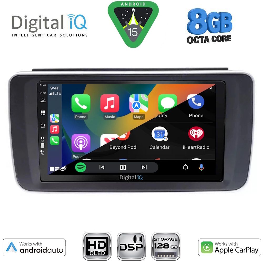 DIGITAL IQ BXF 18473_CPAA (9inc) MULTIMEDIA TABLET for NISSAN LEAF mod. 2018-2026 DIGITAL IQ BXF 18473_CPAA (9inc) MULTIMEDIA TABLET for NISSAN LEAF mod. 2018-2026