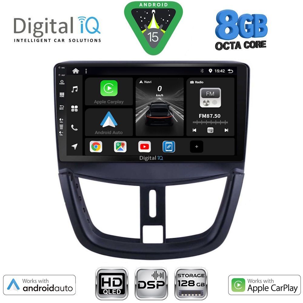 DIGITAL IQ BXF 18507_CPAA (9inc) MULTIMEDIA TABLET for PEUGEOT 207 mod. 2007-2014 DIGITAL IQ BXF 18507_CPAA (9inc) MULTIMEDIA TABLET for PEUGEOT 207 mod. 2007-2014