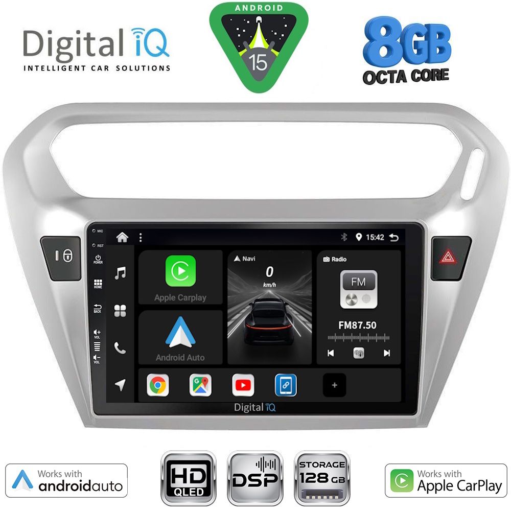 DIGITAL IQ BXF 18511SL_CPAA (9inc) MULTIMEDIA TABLET for CITROEN ELYSEE – PEUGEOT 301 mod. 2013-2026 (SILVER) DIGITAL IQ BXF 18511SL_CPAA (9inc) MULTIMEDIA TABLET for CITROEN ELYSEE – PEUGEOT 301 mod. 2013-2026 (SILVER)
