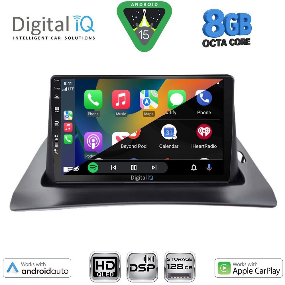 DIGITAL IQ BXF 18550_CPAA (9inc) MULTIMEDIA TABLET for RENAULT KANGOO mod. 2010-2021 DIGITAL IQ BXF 18550_CPAA (9inc) MULTIMEDIA TABLET for RENAULT KANGOO mod. 2010-2021