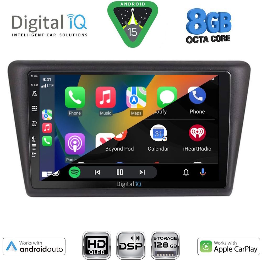 DIGITAL IQ BXF 18600_CPAA (9inc) MULTIMEDIA TABLET for SKODA RAPID SPACEBACK mod. 2014-2019 DIGITAL IQ BXF 18600_CPAA (9inc) MULTIMEDIA TABLET for SKODA RAPID SPACEBACK mod. 2014-2019