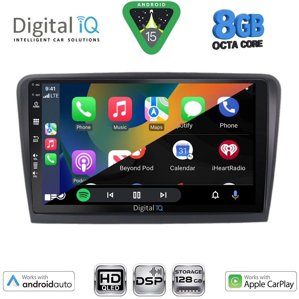 DIGITAL IQ BXF 18601_CPAA (9inc) MULTIMEDIA TABLET for SKODA RAPID mod. 2012-2023 DIGITAL IQ BXF 18601_CPAA (9inc) MULTIMEDIA TABLET for SKODA RAPID mod. 2012-2023