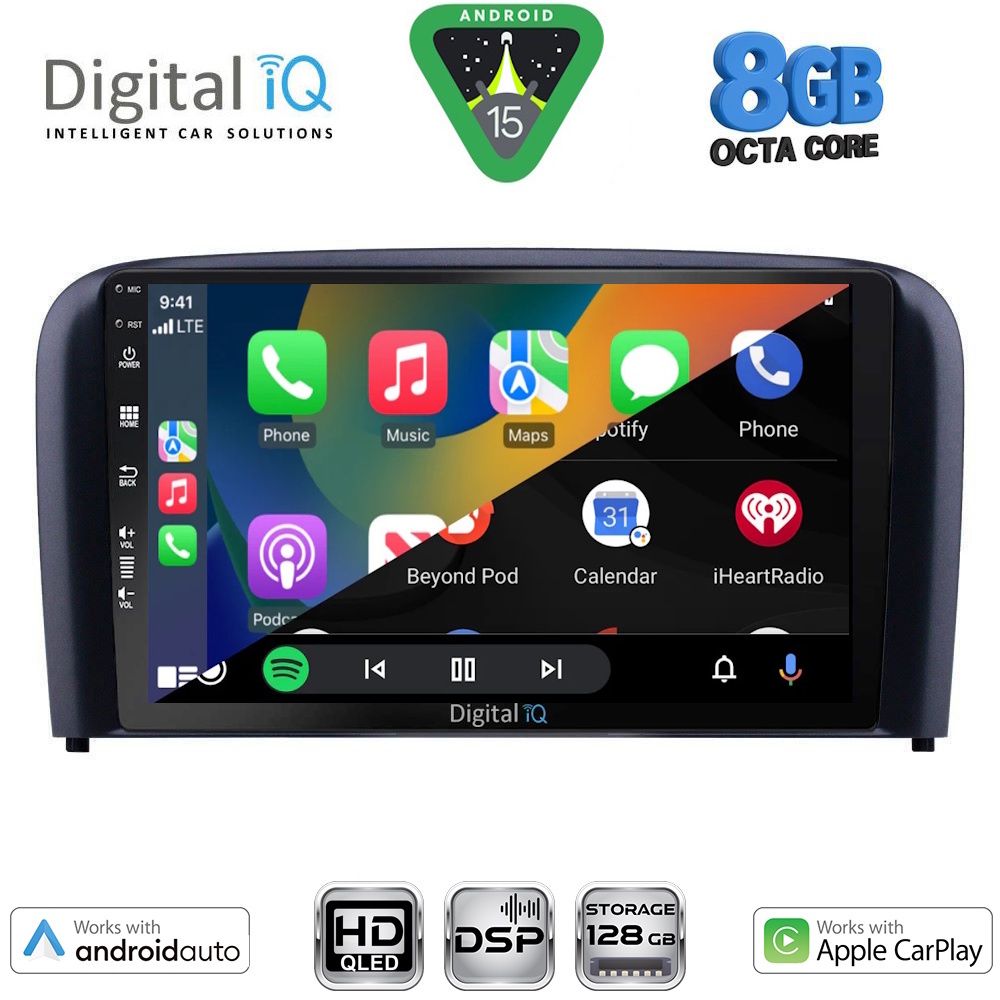 DIGITAL IQ BXF 18786_CPAA (9inc) MULTIMEDIA TABLET for VOLVO S80 mod. 1998-2006 DIGITAL IQ BXF 18786_CPAA (9inc) MULTIMEDIA TABLET for VOLVO S80 mod. 1998-2006