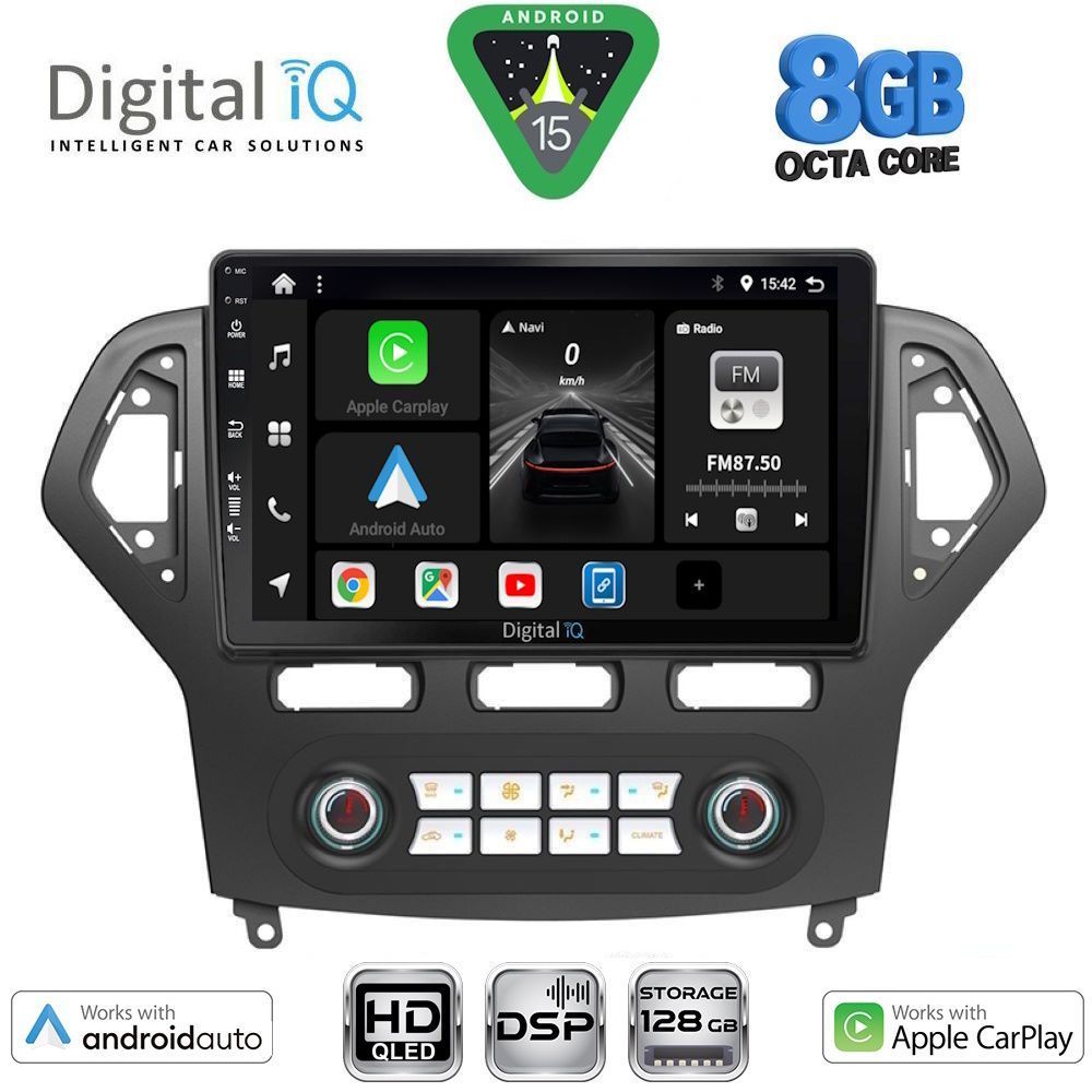 DIGITAL IQ BXF 18162_CPAA CLIMA (10inc) MULTIMEDIA TABLET for FORD MONDEO mod. 2007-2011 DIGITAL IQ BXF 18162_CPAA CLIMA (10inc) MULTIMEDIA TABLET for FORD MONDEO mod. 2007-2011