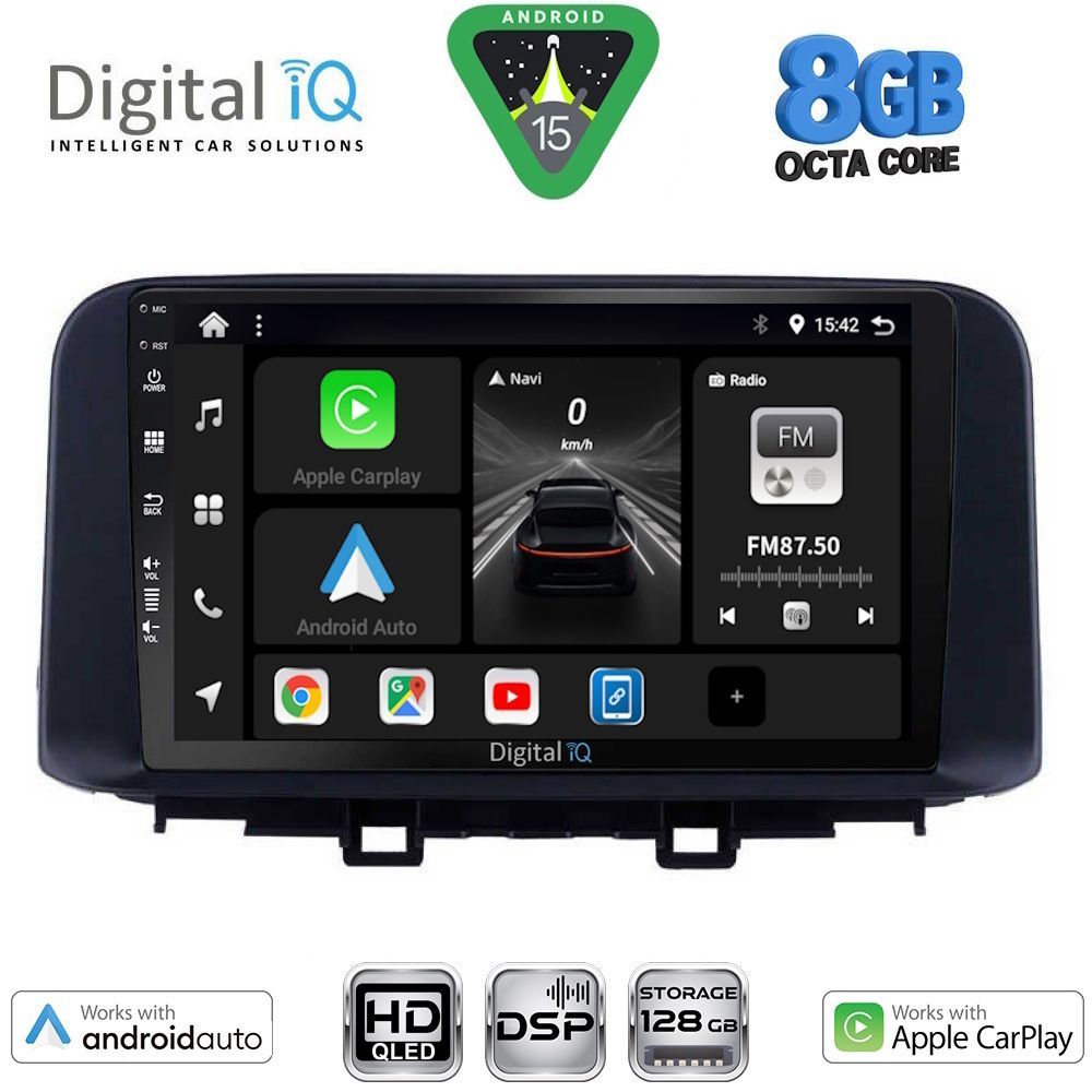 DIGITAL IQ BXF 18237_CPAA (10inc) MULTIMEDIA TABLET for HYUNDAI KONA mod. 2017-2023 DIGITAL IQ BXF 18237_CPAA (10inc) MULTIMEDIA TABLET for HYUNDAI KONA mod. 2017-2023