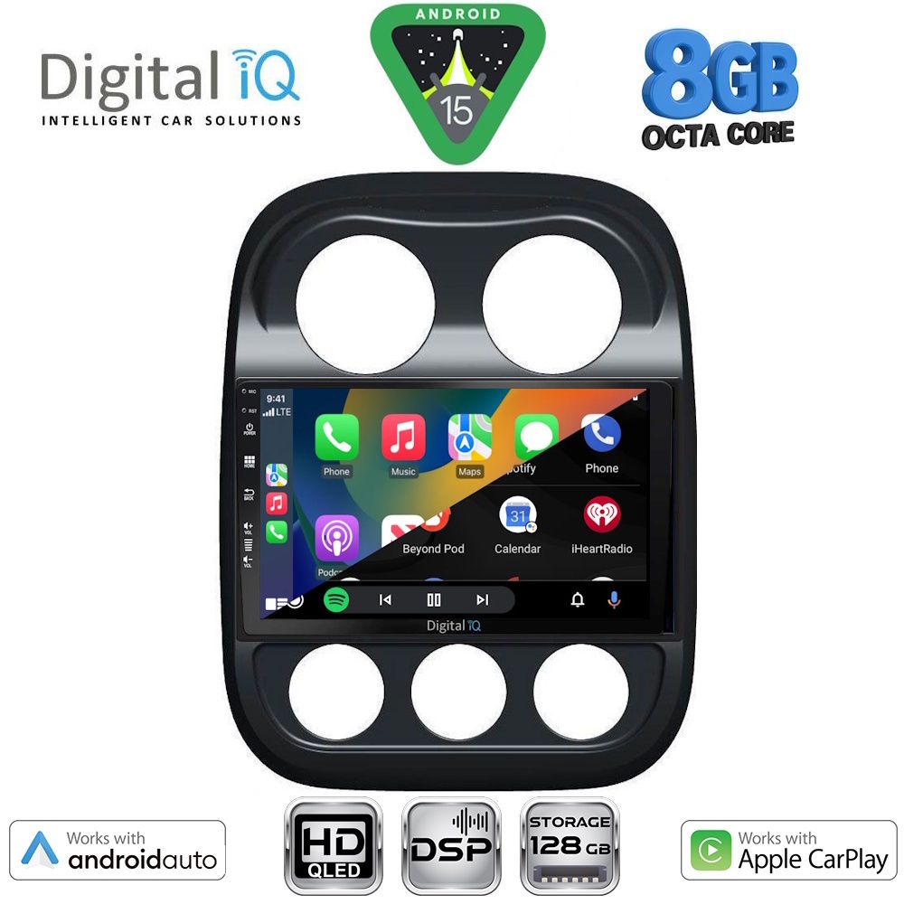 DIGITAL IQ BXF 18277_CPAA (10inc) MULTIMEDIA TABLET for JEEP COMPASS - PATRIOT mod. 2007-2016 DIGITAL IQ BXF 18277_CPAA (10inc) MULTIMEDIA TABLET for JEEP COMPASS - PATRIOT mod. 2007-2016