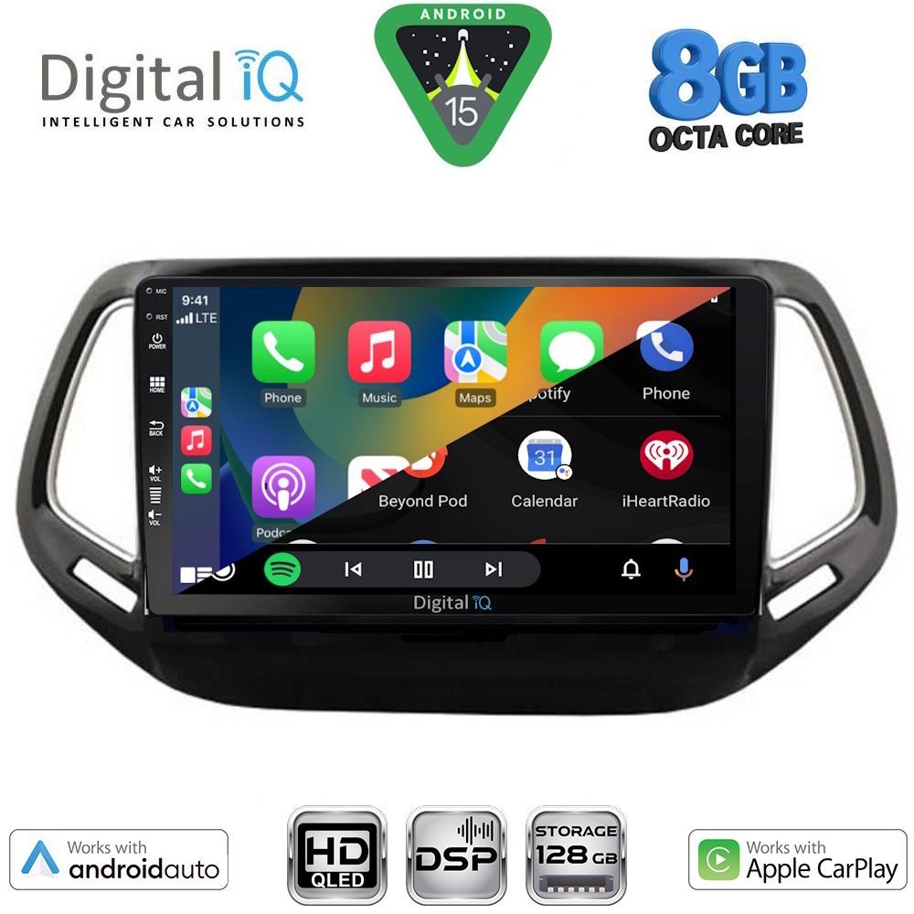 DIGITAL IQ BXF 18278_CPAA (10inc) MULTIMEDIA TABLET for JEEP COMPASS mod. 2016-2021 DIGITAL IQ BXF 18278_CPAA (10inc) MULTIMEDIA TABLET for JEEP COMPASS mod. 2016-2021