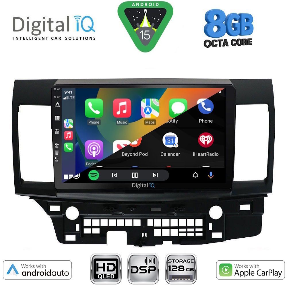 DIGITAL IQ BXF 18434_CPAA (10inc) MULTIMEDIA TABLET for MITSUBISHI LANCER mod. 2008-2017 DIGITAL IQ BXF 18434_CPAA (10inc) MULTIMEDIA TABLET for MITSUBISHI LANCER mod. 2008-2017