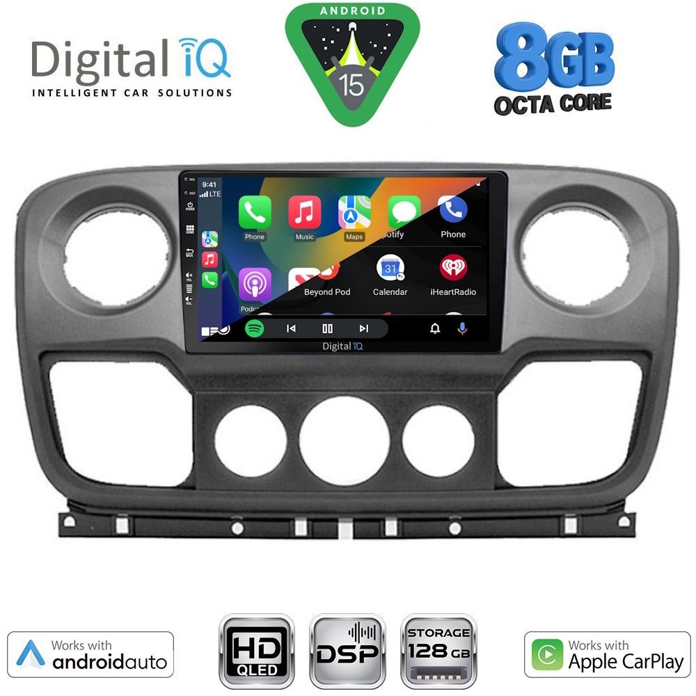 DIGITAL IQ BXF 18463_CPAA (10inc) MULTIMEDIA TABLET for NISSAN NV400 - OPEL MOVANO - RENAULT MASTER mod. 2010-2020 DIGITAL IQ BXF 18463_CPAA (10inc) MULTIMEDIA TABLET for NISSAN NV400 - OPEL MOVANO - RENAULT MASTER mod. 2010-2020