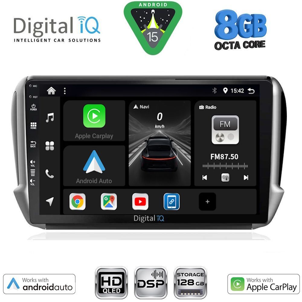 DIGITAL IQ BXF 18508_CPAA (10inc) MULTIMEDIA TABLET for PEUGEOT 208-2008 mod. 2012-2021 DIGITAL IQ BXF 18508_CPAA (10inc) MULTIMEDIA TABLET for PEUGEOT 208-2008 mod. 2012-2021