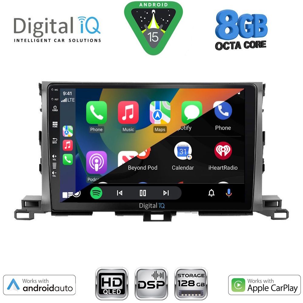 DIGITAL IQ BXF 18700_CPAA (10inc) MULTIMEDIA TABLET for TOYOTA HIGHLANDER mod. 2014-2019 DIGITAL IQ BXF 18700_CPAA (10inc) MULTIMEDIA TABLET for TOYOTA HIGHLANDER mod. 2014-2019