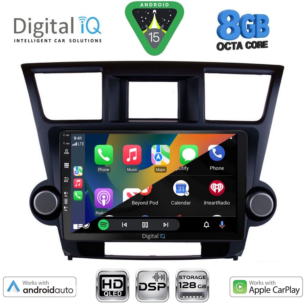 DIGITAL IQ BXF 18719_CPAA (10inc) MULTIMEDIA TABLET for TOYOTA HIGHLANDER mod. 2008-2015 DIGITAL IQ BXF 18719_CPAA (10inc) MULTIMEDIA TABLET for TOYOTA HIGHLANDER mod. 2008-2015