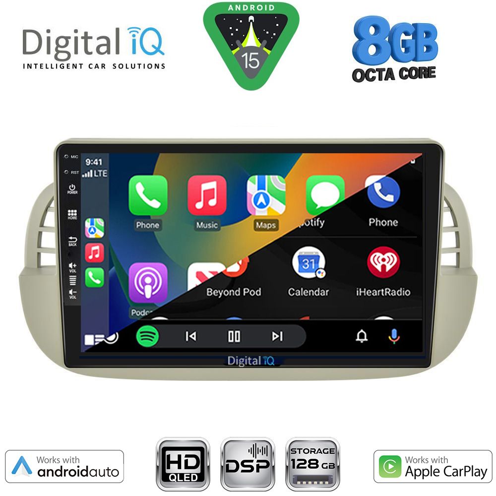 DIGITAL IQ BXF 18130BG_CPAA (9inc) MULTIMEDIA TABLET for FIAT 500 mod. 2007-2015 (BEIGE) DIGITAL IQ BXF 18130BG_CPAA (9inc) MULTIMEDIA TABLET for FIAT 500 mod. 2007-2015 (BEIGE)