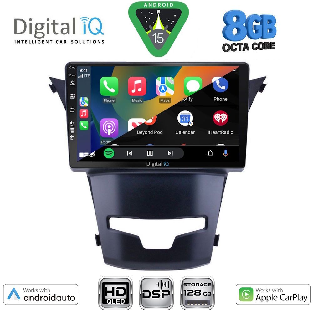 DIGITAL IQ BXF 18653_CPAA (9inc) MULTIMEDIA TABLET for SSANGYONG KORANDO mod. 2014-2019 DIGITAL IQ BXF 18653_CPAA (9inc) MULTIMEDIA TABLET for SSANGYONG KORANDO mod. 2014-2019