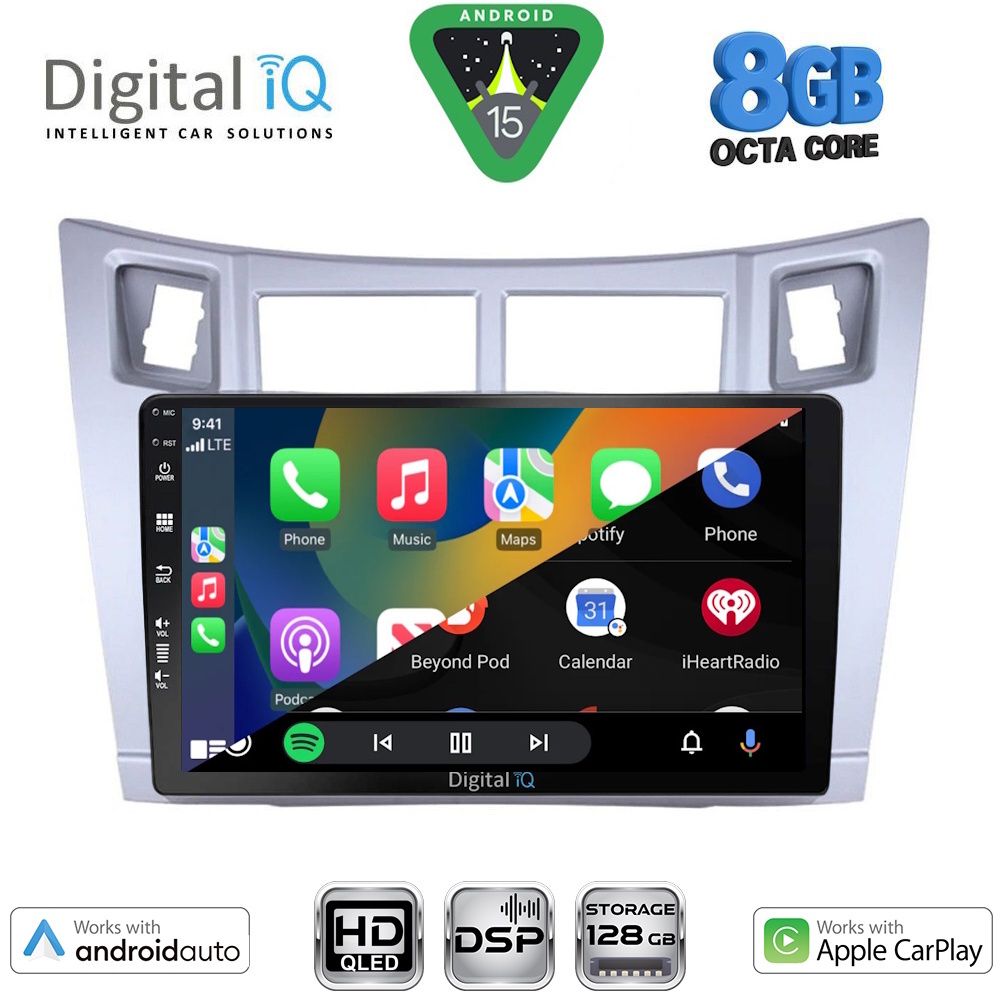 DIGITAL IQ BXF 18736SL_CPAA (9inc) MULTIMEDIA TABLET for TOYOTA YARIS mod. 2006-2011 (SILVER) DIGITAL IQ BXF 18736SL_CPAA (9inc) MULTIMEDIA TABLET for TOYOTA YARIS mod. 2006-2011 (SILVER)