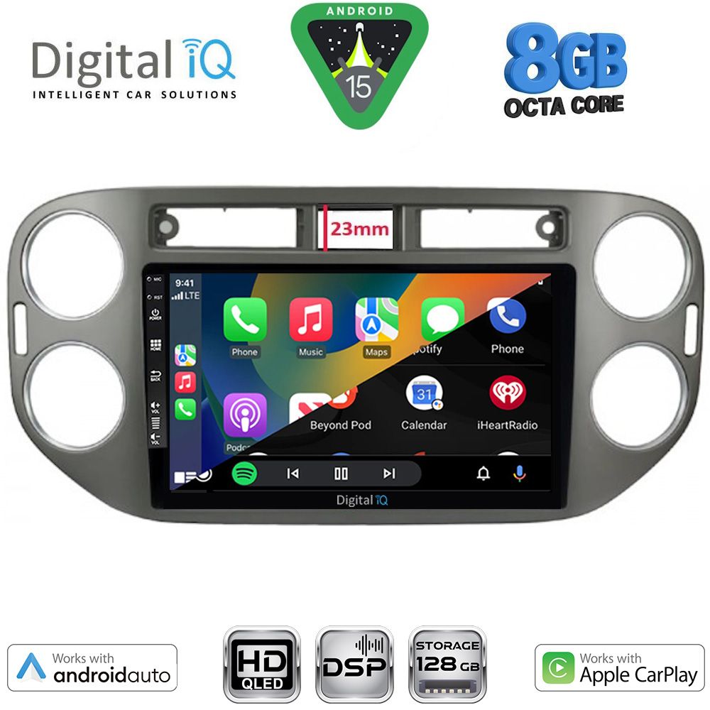 DIGITAL IQ BXF 18760GR_CPAA (9inc) MULTIMEDIA TABLET for VW TIGUAN mod. 2011-2016 (GREY) DIGITAL IQ BXF 18760GR_CPAA (9inc) MULTIMEDIA TABLET for VW TIGUAN mod. 2011-2016 (GREY)