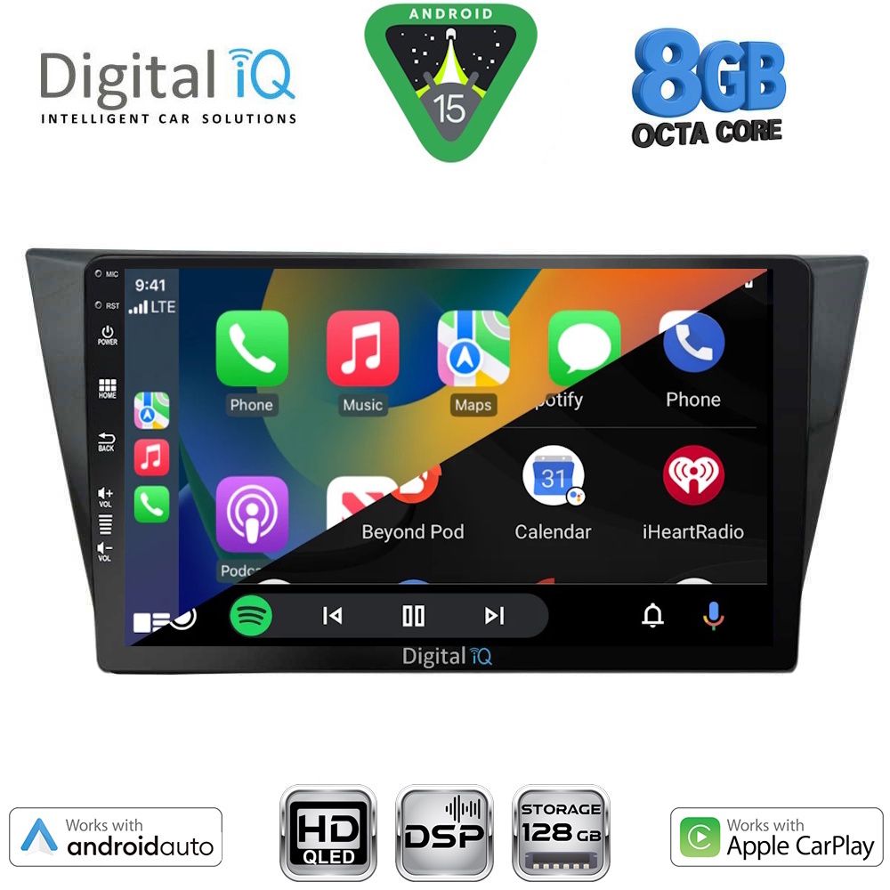 DIGITAL IQ BXF 18761_CPAA (10inc) MULTIMEDIA TABLET for VW TIGUAN mod. 2016-2024 DIGITAL IQ BXF 18761_CPAA (10inc) MULTIMEDIA TABLET for VW TIGUAN mod. 2016-2024