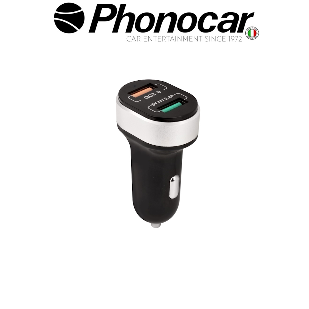 1 USB DC5V 2.4A port 1 QC3.0 USB port Universal, for all vehicles with 12/24V power supply For 12-24V DC cigarette lighter socket Black colour with LED lighting while charging Dimensions 5,9 x 2 x 2 cm
1 USB DC5V 2.4A port 1 QC3.0 USB port Universal, for all vehicles with 12/24V power supply For 12-24V DC cigarette lighter socket Black colour with LED lighting while charging Dimensions 5,9 x 2 x 2 cm