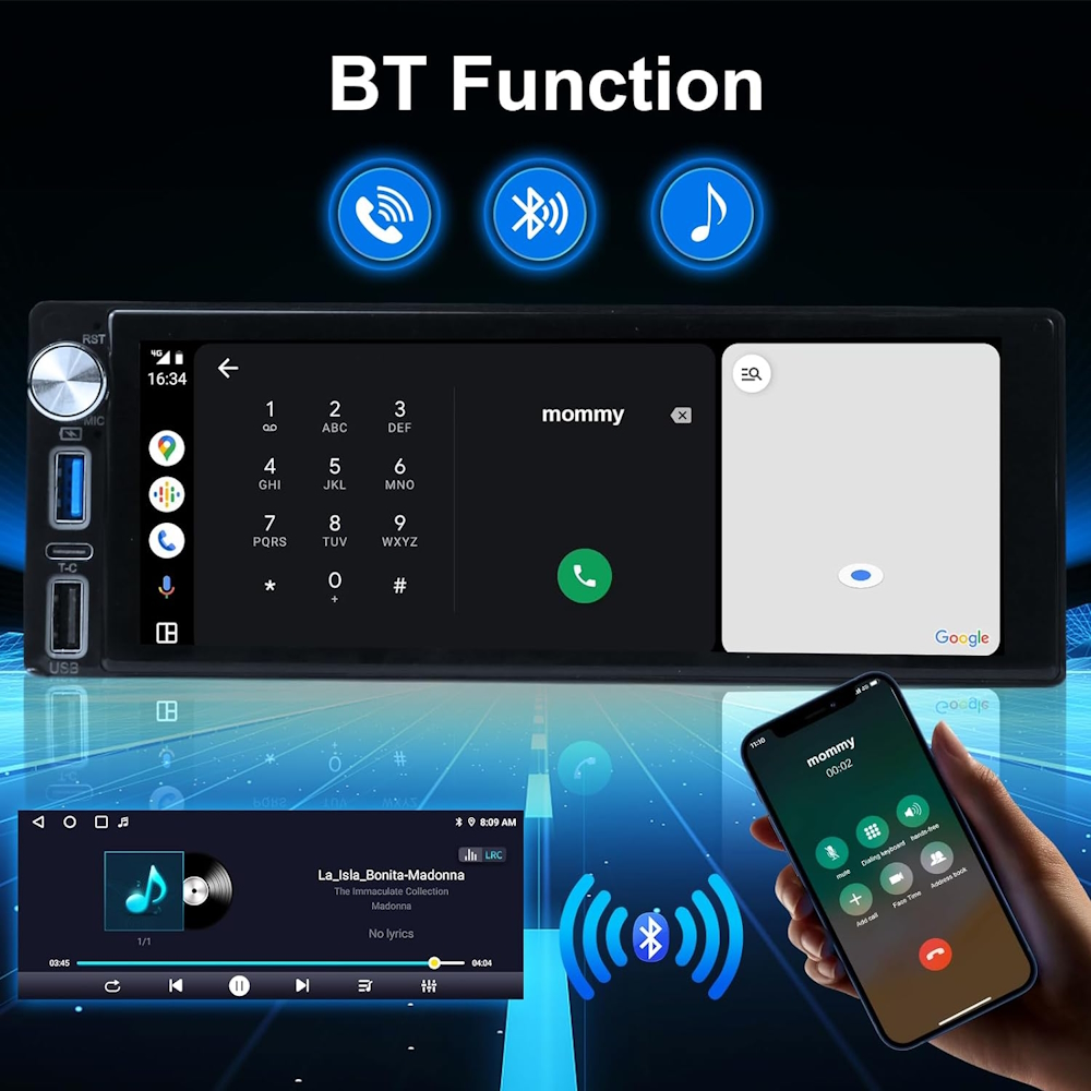 1DIN 6,86inc RADIO-USB- 8c4+64 CPAA Android 15 1DIN 6,86inc RADIO-USB- 8c4+64 CPAA Android 15