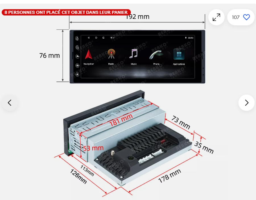 1DIN 6,86inc RADIO-USB- 8c4+64 CPAA Android 15 1DIN 6,86inc RADIO-USB- 8c4+64 CPAA Android 15