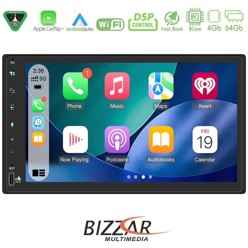 Bizzar 2DIN Deck 8core Android15 4+64GB Navigation Multimedia Deckless 6.9 με Carplay/AndroidAuto Bizzar 2DIN Deck 8core Android15 4+64GB Navigation Multimedia Deckless 6.9 με Carplay/AndroidAuto