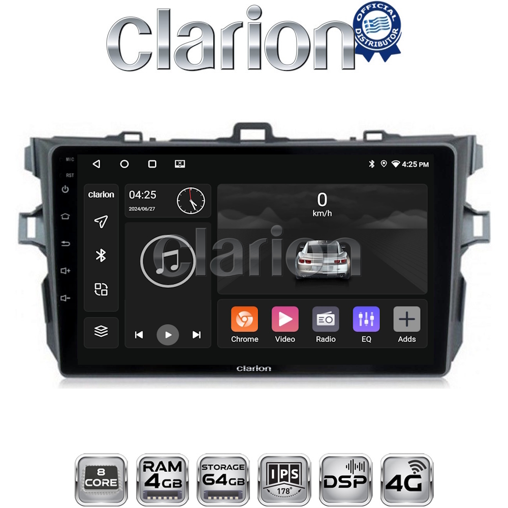 OEM για Toyota Corolla 2006 > 2012 με 8Core 4GB/64GB OEM για Toyota Corolla 2006 > 2012 με 8Core 4GB/64GB