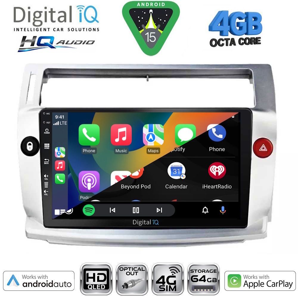 DIGITAL IQ BXK 19084SL_CPAA (9inc) MULTIMEDIA TABLET for CITROEN C4 mod. 2004-2011 (SILVER) DIGITAL IQ BXK 19084SL_CPAA (9inc) MULTIMEDIA TABLET for CITROEN C4 mod. 2004-2011 (SILVER)