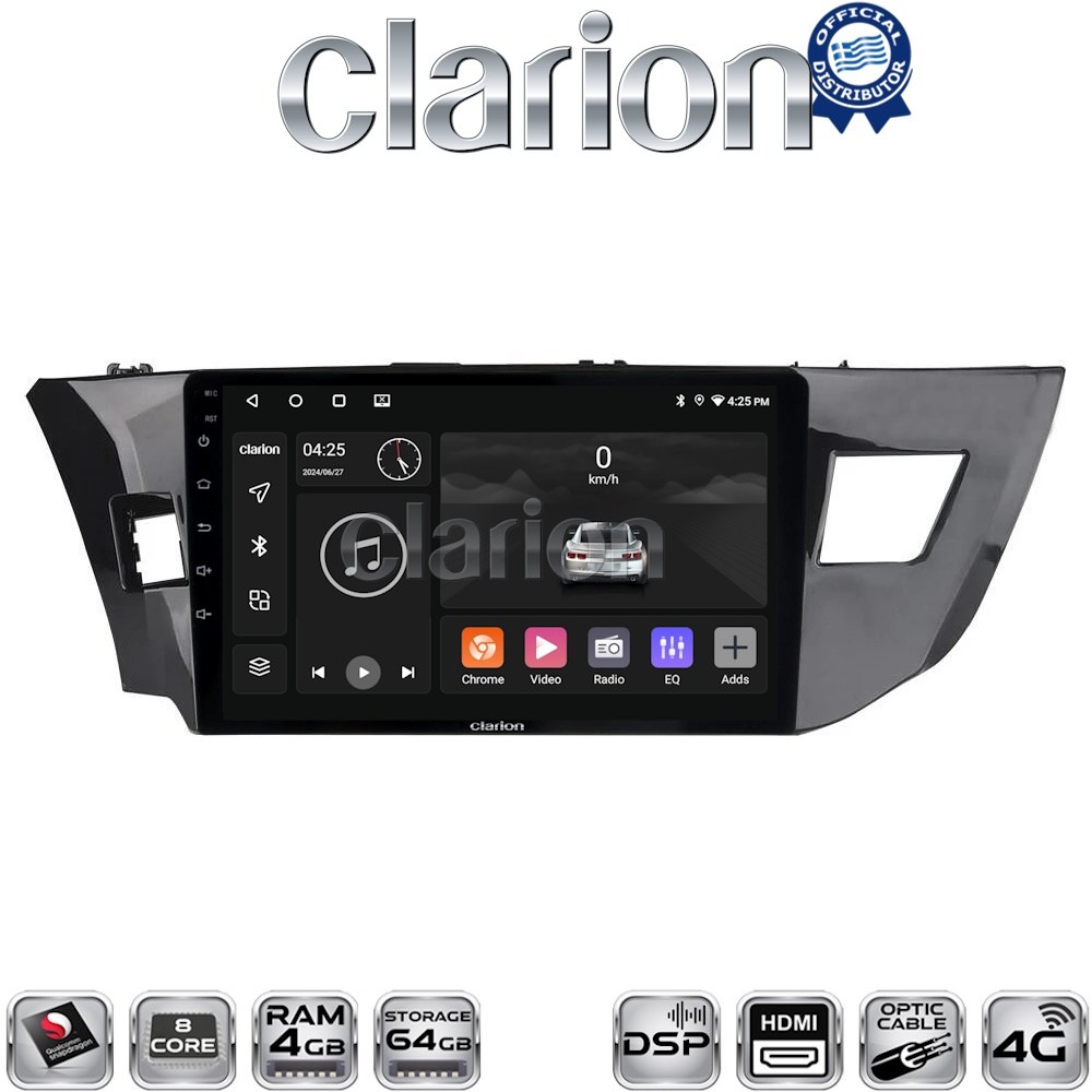 OEM για Toyota Corolla 2013 > 2016 με 8Core 4GB/64GB και 2Κ οθόνη OEM για Toyota Corolla 2013 > 2016 με 8Core 4GB/64GB και 2Κ οθόνη