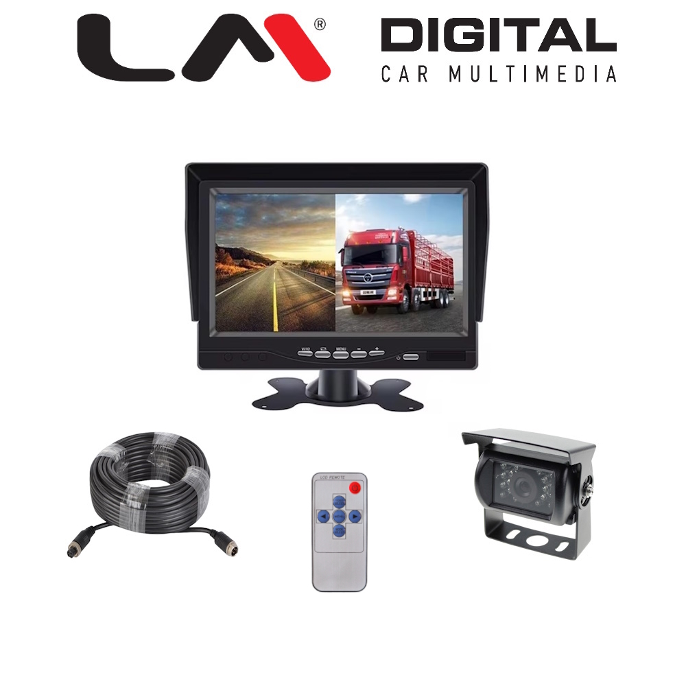 Μονιτορ και DVR 7 inch με διαχωρισμο για ταυτοχρονη θεαση 2 καμερών , 12/24V, αναλυση 1024x600 . Περιλαμβανεται 1 κάμερα NTSC , AHD 1080p - 25fps 170o, IP67. Περιεχει και DVR καταγραφικο, με θεση SD Card εως 256GB (δεν περιλαμβανεται)
Μονιτορ και DVR 7 inch με διαχωρισμο για ταυτοχρονη θεαση 2 καμερών , 12/24V, αναλυση 1024x600 . Περιλαμβανεται 1 κάμερα NTSC , AHD 1080p - 25fps 170o, IP67. Περιεχει και DVR καταγραφικο, με θεση SD Card εως 256GB (δεν περιλαμβανεται)
