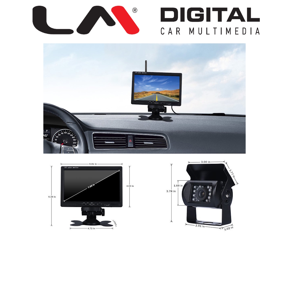 Wireless Monitor 7'' με 1 Wireless κάμερα 480p, 4pin/cinch
Wireless Monitor 7'' με 1 Wireless κάμερα 480p, 4pin/cinch