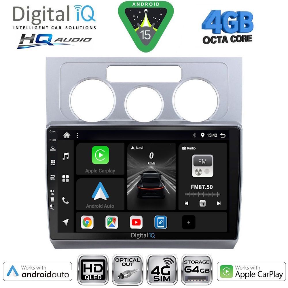 DIGITAL IQ BXK 19767AC_CPAA (10inc) MULTIMEDIA TABLET for VW TOURAN mod. 2003-2010 with A/C DIGITAL IQ BXK 19767AC_CPAA (10inc) MULTIMEDIA TABLET for VW TOURAN mod. 2003-2010 with A/C