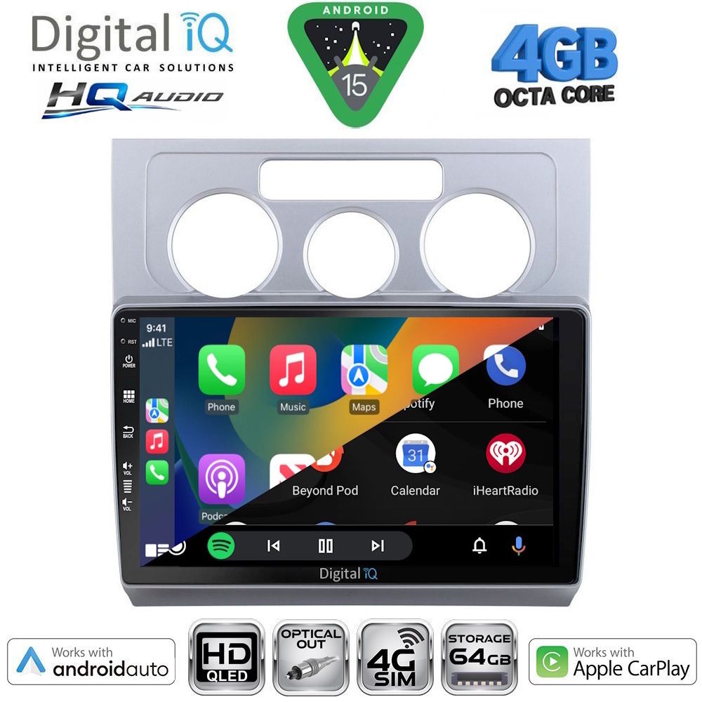 DIGITAL IQ BXK 19767AC_CPAA (10inc) MULTIMEDIA TABLET for VW TOURAN mod. 2003-2010 with A/C DIGITAL IQ BXK 19767AC_CPAA (10inc) MULTIMEDIA TABLET for VW TOURAN mod. 2003-2010 with A/C