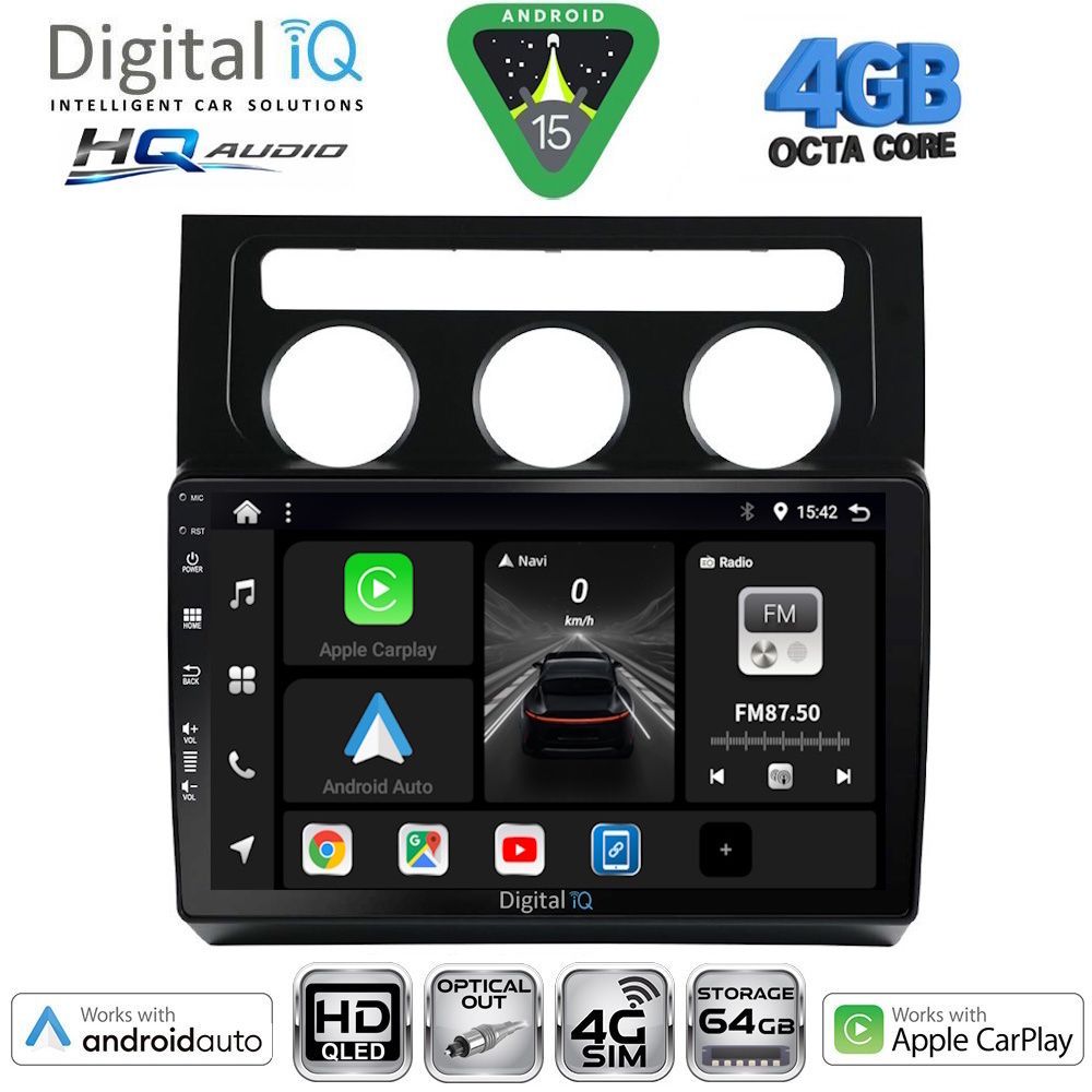 DIGITAL IQ BXK 19767CL_CPAA (10inc) MULTIMEDIA TABLET for VW TOURAN mod. 2003-2010 with CLIMA DIGITAL IQ BXK 19767CL_CPAA (10inc) MULTIMEDIA TABLET for VW TOURAN mod. 2003-2010 with CLIMA