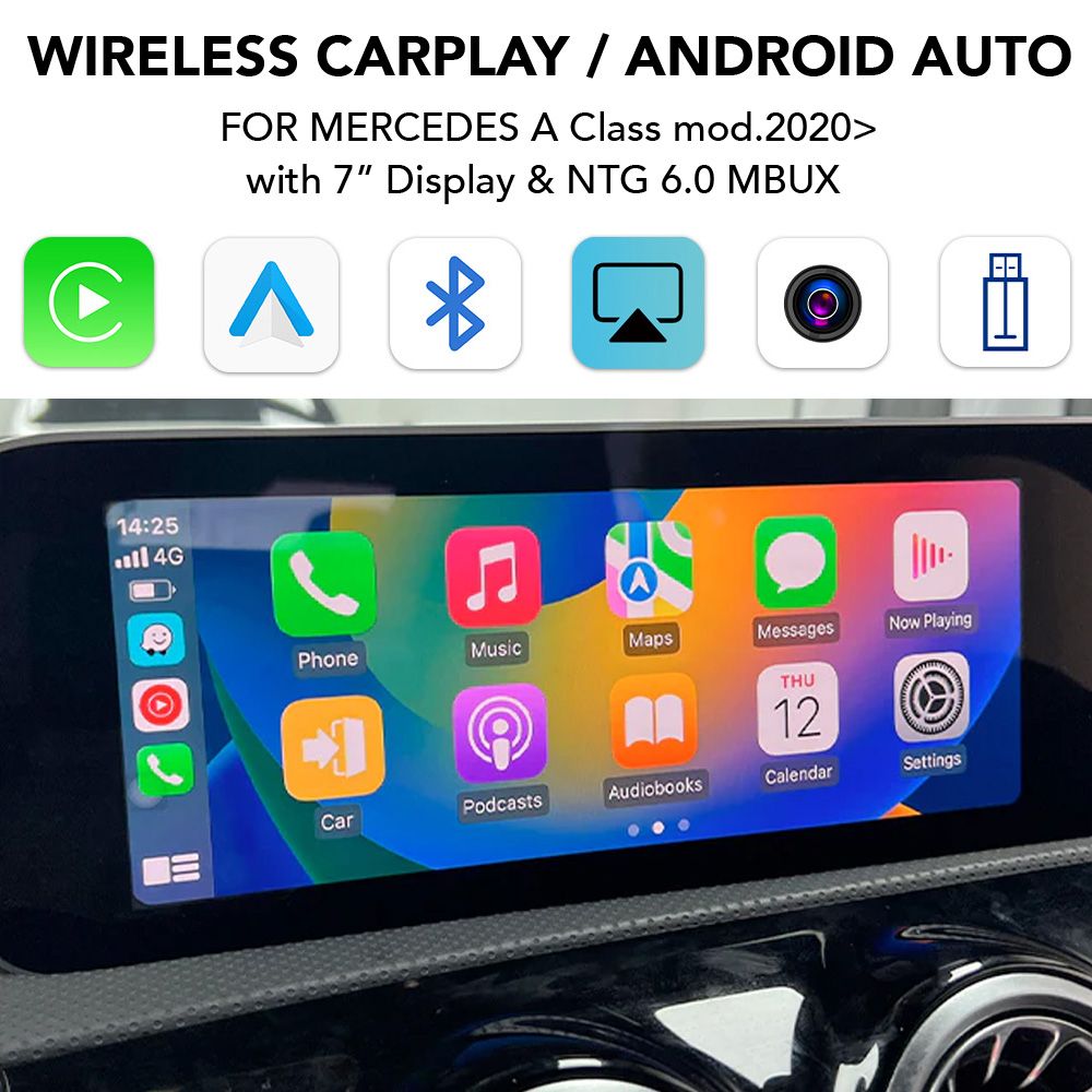 DIGITAL IQ BZ 249 CPAA (CARPLAY / ANDROID AUTO BOX for MERCEDES A Class W177 mod.2020> with NTG 6.0 MBUX) DIGITAL IQ BZ 249 CPAA (CARPLAY / ANDROID AUTO BOX for MERCEDES A Class W177 mod.2020> with NTG 6.0 MBUX)