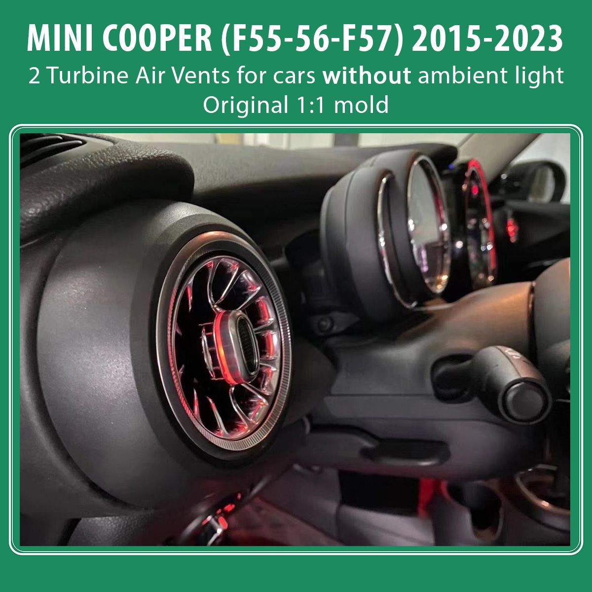 DIQ AMBIENT 8176XF COOPER (F55-56-F57) mod. 2015-2023 (Air Vents with Ambient Light for MINI COOPER (F55-56-F57) mod. 2015-2023 without Ambient Lights) DIQ AMBIENT 8176XF COOPER (F55-56-F57) mod. 2015-2023 (Air Vents with Ambient Light for MINI COOPER (F55-56-F57) mod. 2015-2023 without Ambient Lights)