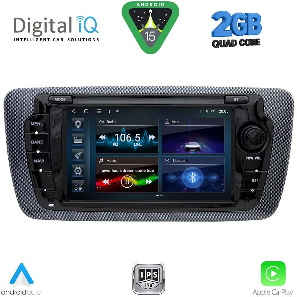 DIGITAL IQ BLD 046_CPA (7" DECK) MULTIMEDIA for SEAT IBIZA mod. 2008-2015 DIGITAL IQ BLD 046_CPA (7" DECK) MULTIMEDIA for SEAT IBIZA mod. 2008-2015