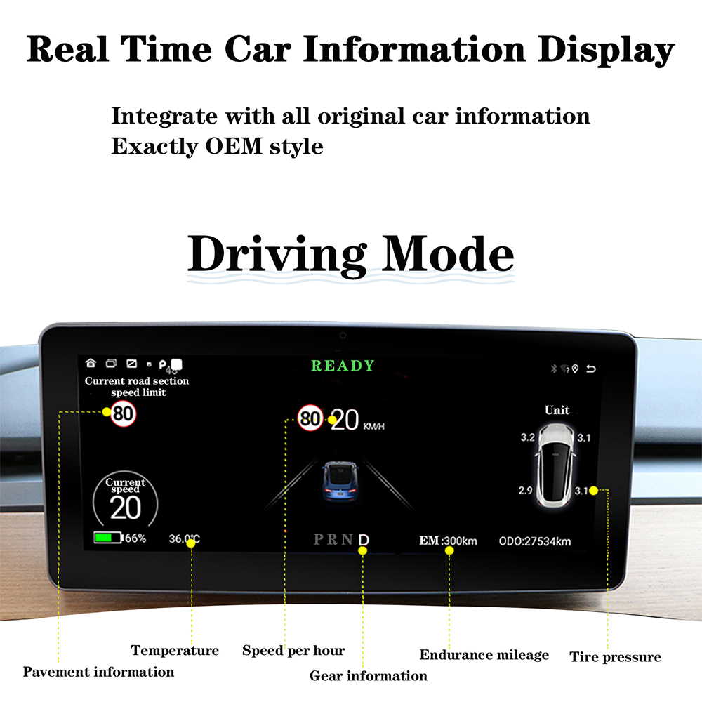 DIGITAL IQ DASH T009_CPA (9inc) DASHBOARD INSTRUMENT PANEL OEM for TESLA 3 & Y DIGITAL IQ DASH T009_CPA (9inc) DASHBOARD INSTRUMENT PANEL OEM for TESLA 3 & Y