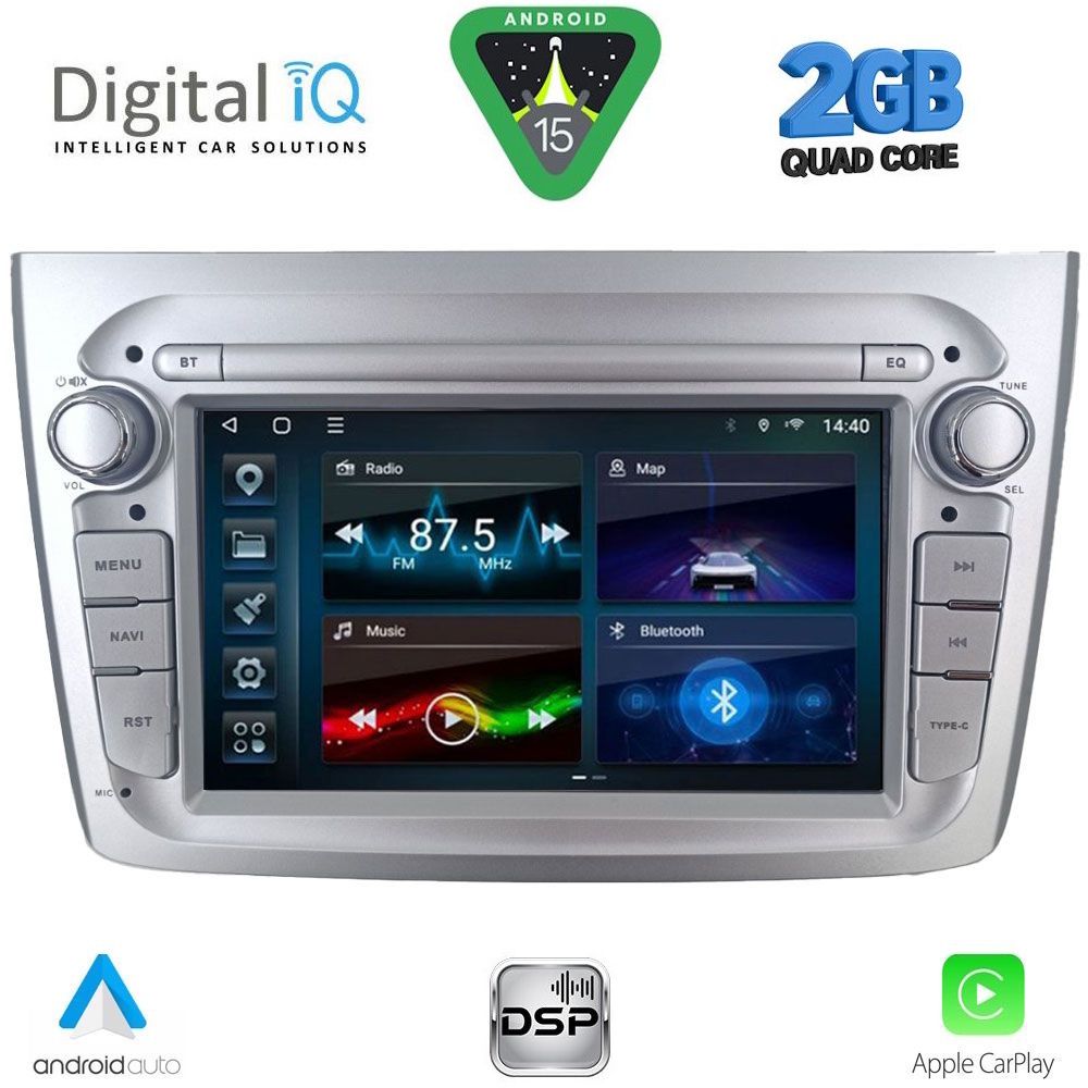 DIGITAL IQ BLD 257SL_CPA (7" DECK) MULTIMEDIA SYSTEM for ALFA ROMEO MITO mod. 2008-2018 (SILVER) DIGITAL IQ BLD 257SL_CPA (7" DECK) MULTIMEDIA SYSTEM for ALFA ROMEO MITO mod. 2008-2018 (SILVER)