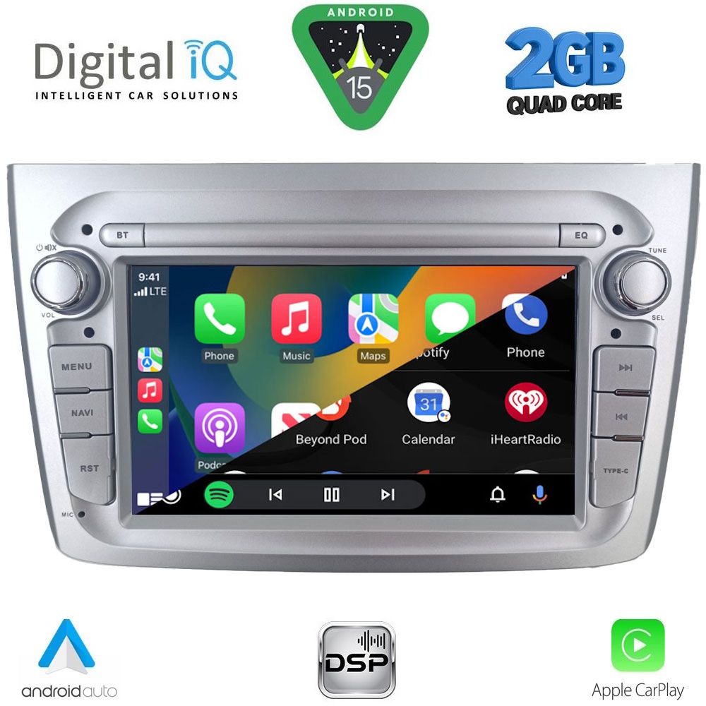 DIGITAL IQ BLD 257SL_CPA (7" DECK) MULTIMEDIA SYSTEM for ALFA ROMEO MITO mod. 2008-2018 (SILVER) DIGITAL IQ BLD 257SL_CPA (7" DECK) MULTIMEDIA SYSTEM for ALFA ROMEO MITO mod. 2008-2018 (SILVER)