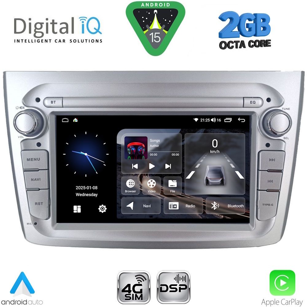 DIGITAL IQ BLF 357SL_CPA (7" DECK) MULTIMEDIA SYSTEM for ALFA ROMEO MITO mod. 2008-2018 (SILVER) DIGITAL IQ BLF 357SL_CPA (7" DECK) MULTIMEDIA SYSTEM for ALFA ROMEO MITO mod. 2008-2018 (SILVER)