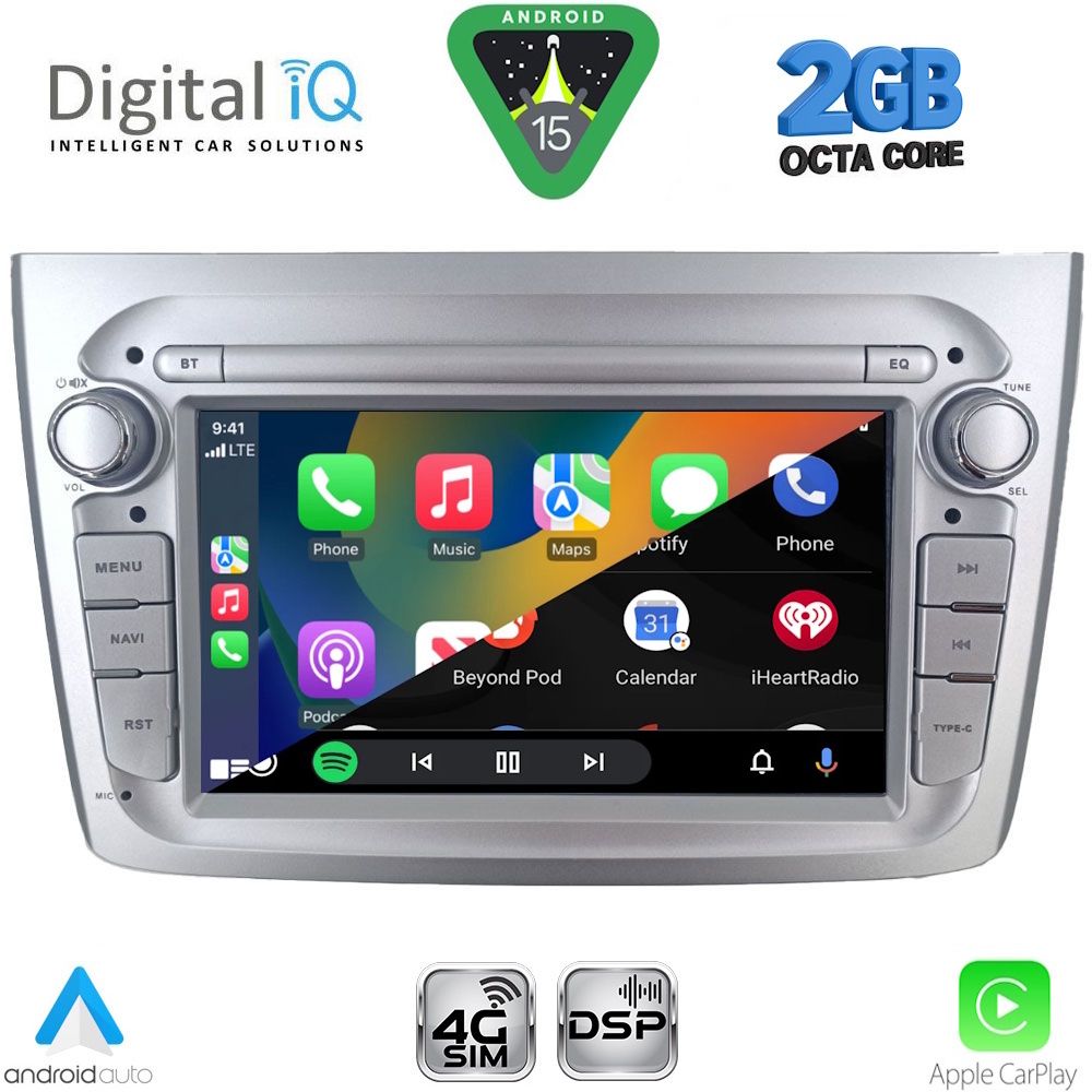 DIGITAL IQ BLF 357SL_CPA (7" DECK) MULTIMEDIA SYSTEM for ALFA ROMEO MITO mod. 2008-2018 (SILVER) DIGITAL IQ BLF 357SL_CPA (7" DECK) MULTIMEDIA SYSTEM for ALFA ROMEO MITO mod. 2008-2018 (SILVER)