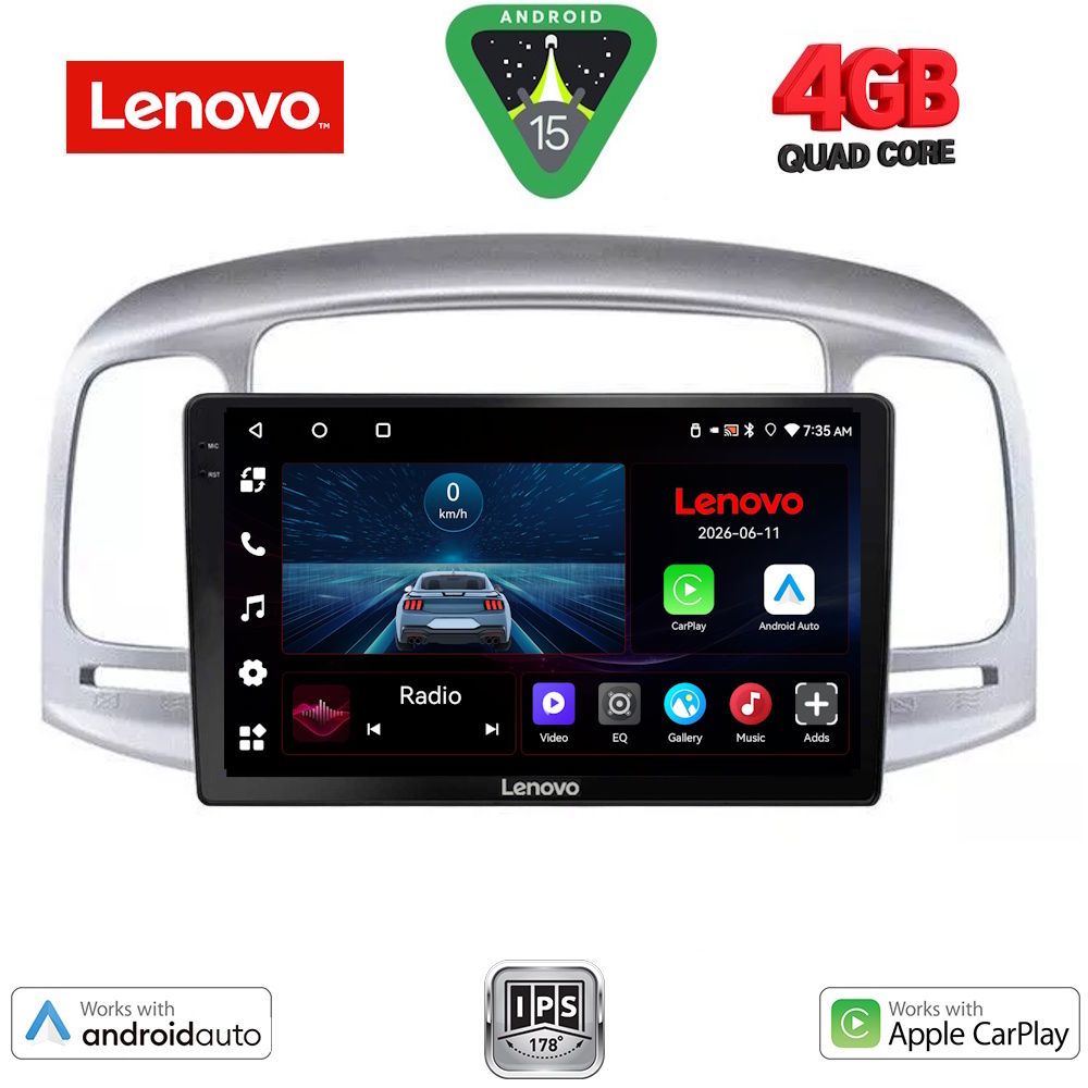 LENOVO LVE 8249SL_CPAA (9inc) MULTIMEDIA TABLET for HYUNDAI ACCENT mod. 2005-2012 (SILVER) LENOVO LVE 8249SL_CPAA (9inc) MULTIMEDIA TABLET for HYUNDAI ACCENT mod. 2005-2012 (SILVER)
