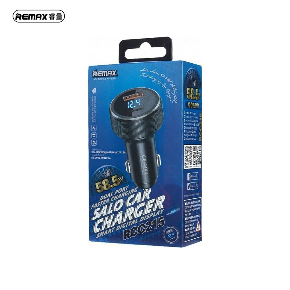 REMAX RCC215 58.5W CAR FAST CHARGER REMAX RCC215 58.5W CAR FAST CHARGER