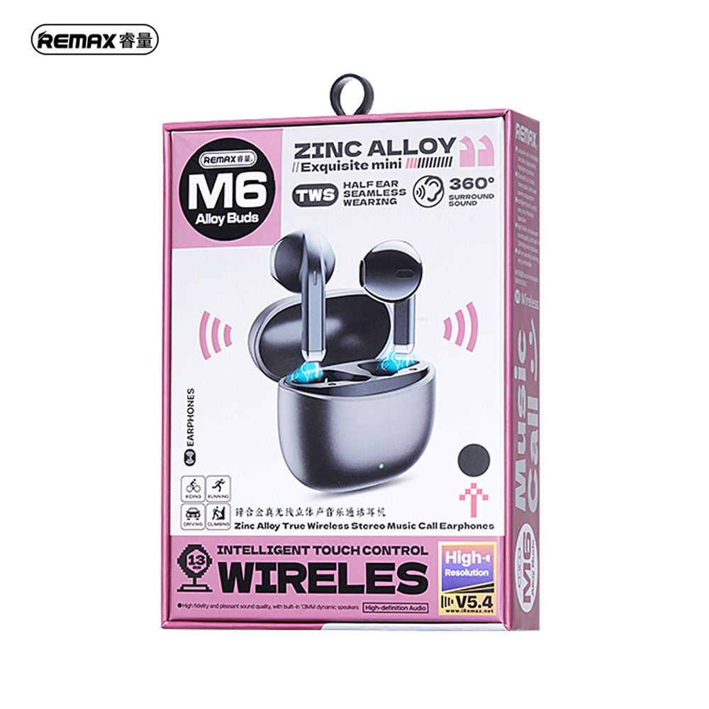 REMAX ALLOYBUDS M6 (WHITE) ZINC ALLOY TRUE WIRELESS EARBUDS REMAX ALLOYBUDS M6 (WHITE) ZINC ALLOY TRUE WIRELESS EARBUDS