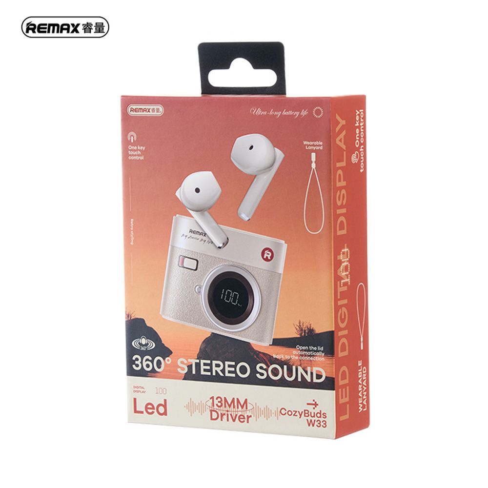 REMAX COZYBUDS W33 (BROWN) TRUE WIRELESS EARBUDS REMAX COZYBUDS W33 (BROWN) TRUE WIRELESS EARBUDS